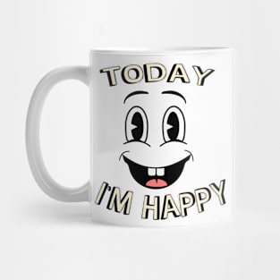 Happy Face Smile Happy Day Funny Retro Cartoon Mug